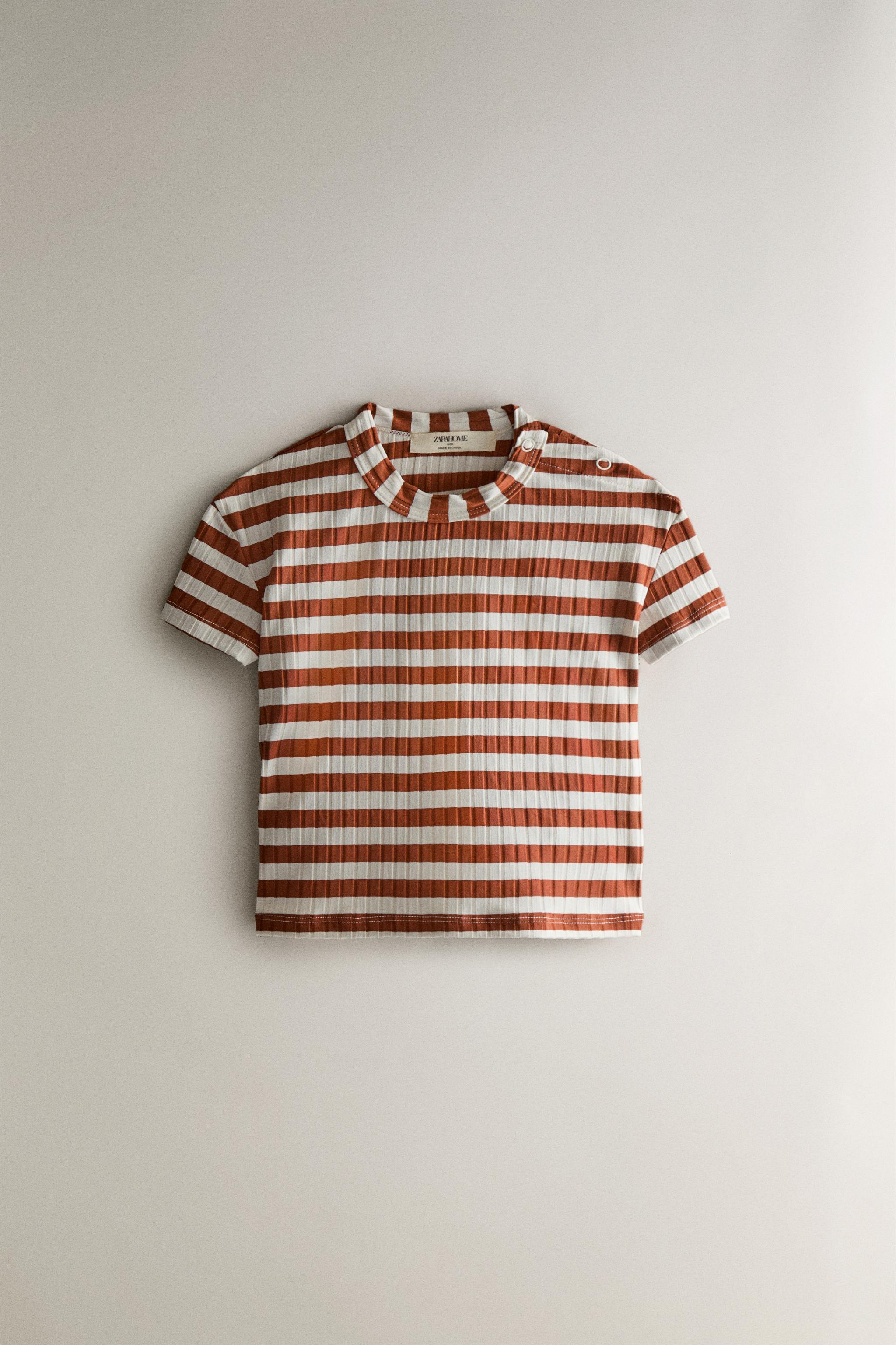 KIDS' STRIPED BEACH T-SHIRT